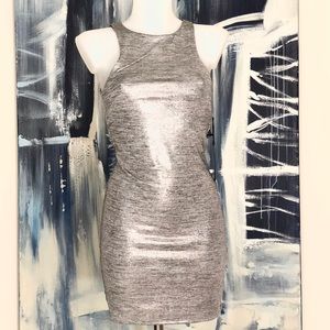 🆕 F21 | Metallic Grey Heather Racerback Mini